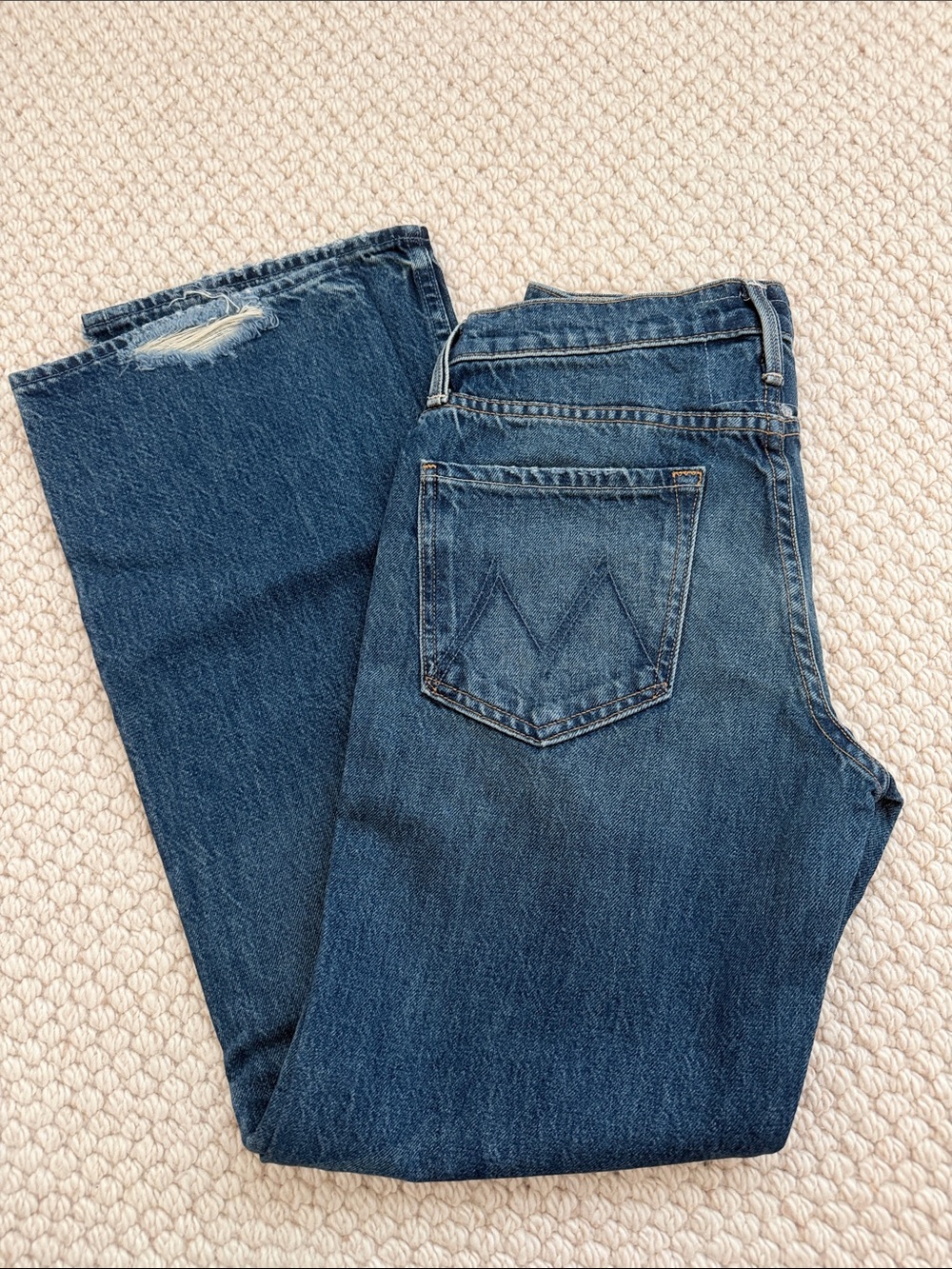 Dark Wash Straight Leg Jeans wash after midnight